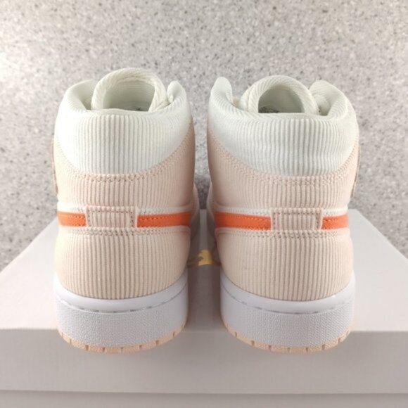 Women's Air Jordan 1 Mid Corduroy Sail Sneakers - Size 10.5 Shoes - Picture 7 of 12